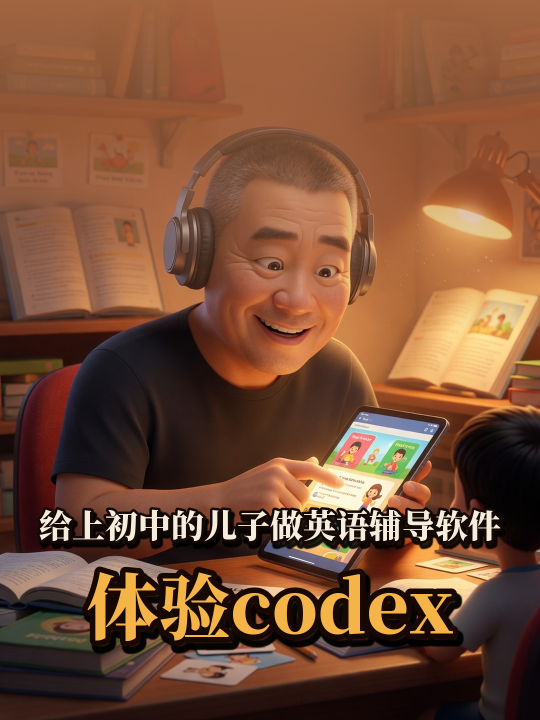 给上初中的儿子做英语辅导软件视频封面