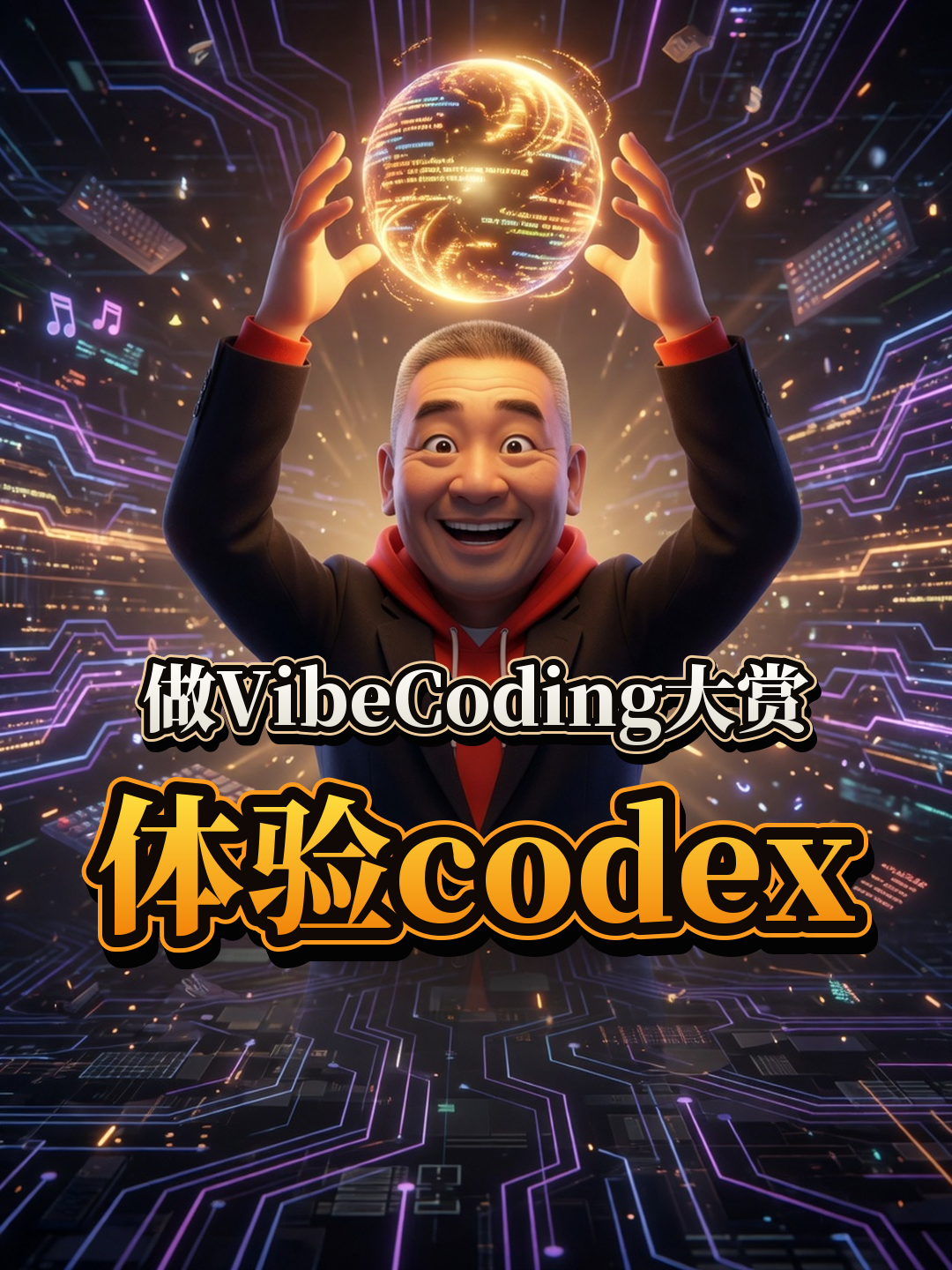 用 Codex 制作动态网页效果视频封面